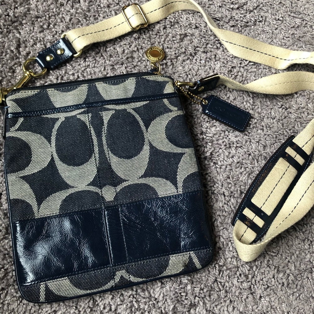 Authentic Coach Denim crossbody bag